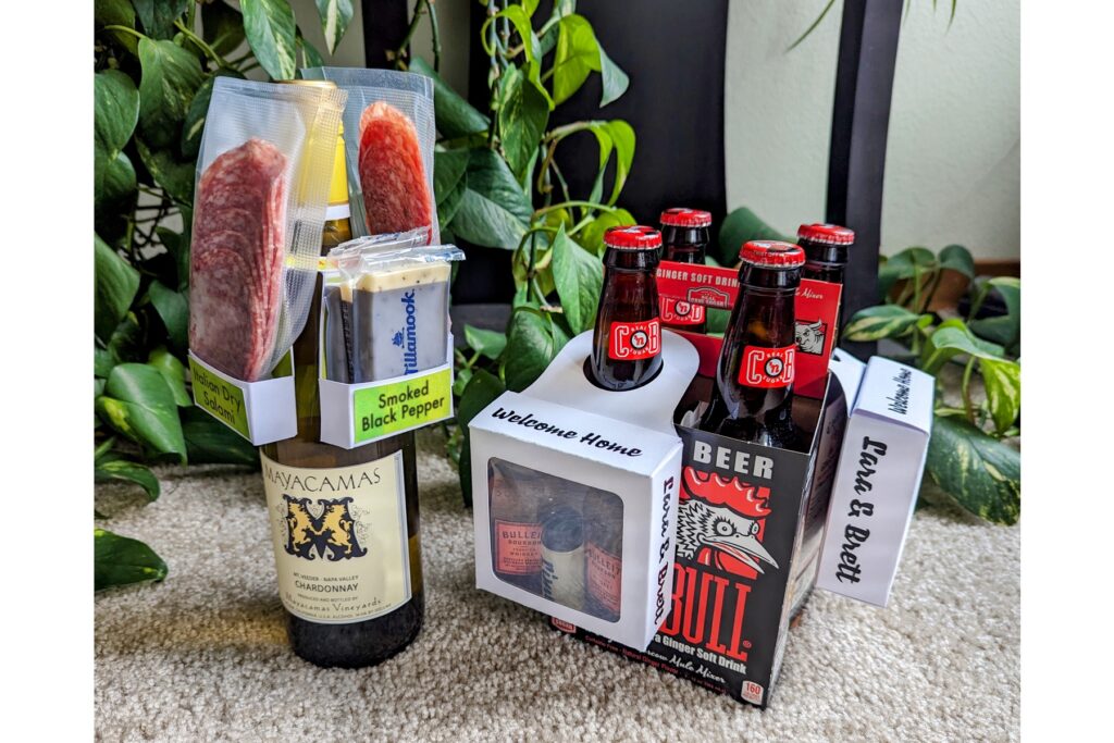 Wine charcuterie and cocktail kit gift box set